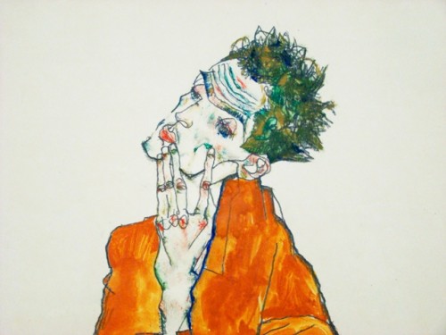 Schiele self portrait