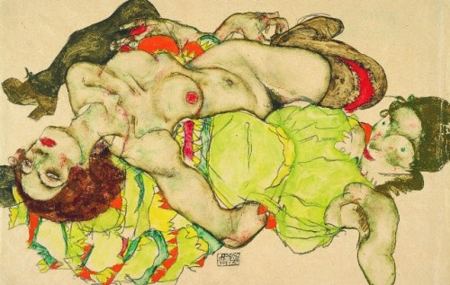 Egon Schiele, Two girls lying entwined, 1915, Albertina Vienna, Photo: Peter Ertl