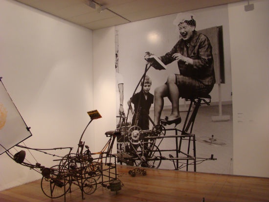 Tinguely woman on bike