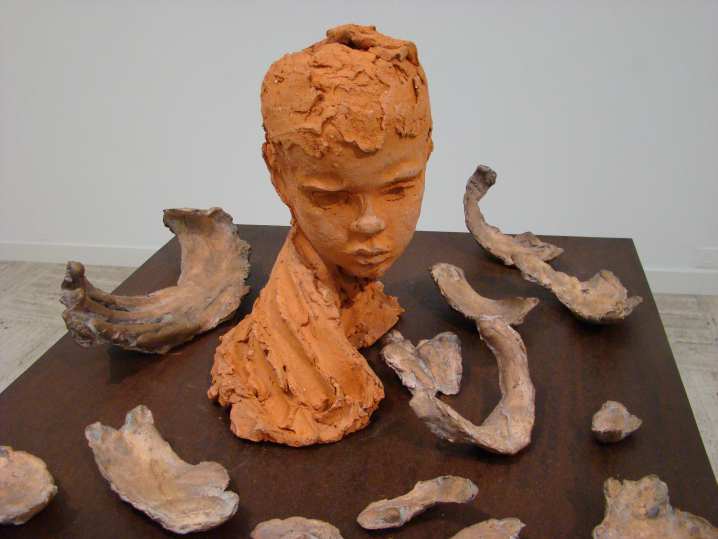 Corteccia (Bark), 1983, the bust of Ruggero Penone, age 10, is shown for the first time © Michèle Laird