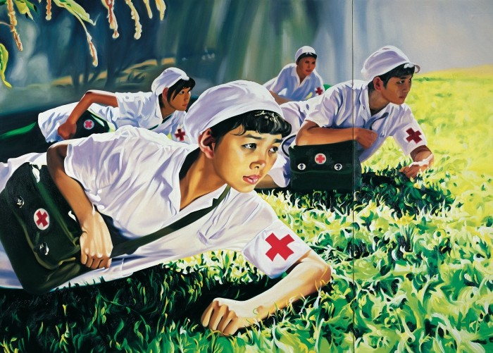 Jing Kewen, Dream 2008, No. 1 (Nurses), 250 x 350 cm © the artist. M+ Sigg Collection, Hong Kong. By donation