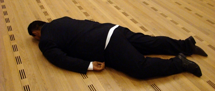 He Xiangyu, Death of Marat, 2011, Sigg Collection, photo Laird