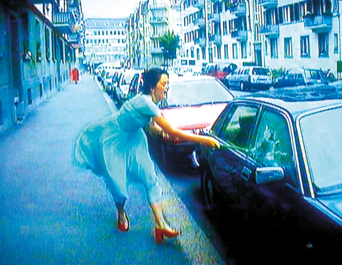 Pipilotti Rist's cult Ever Is Over All, 1997, Audio video installation (video still) © Pipilotti Rist, Courtesy the artist, Hauser & Wirth and Luhring Augustine