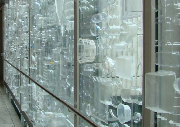 Pipilotti Rist, The Innocent Collection 1985-ca.2032, Work in progress. Installation with different unprinted packing materials. 