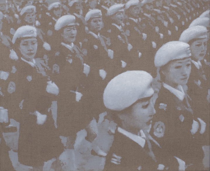 Mingjun Luo, They prefer their uniforms to silk and satin 3/1, 2014, oil on canvas